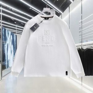 High Quality 1:1 Fendi Cotton Long-Sleeved T-Shirt