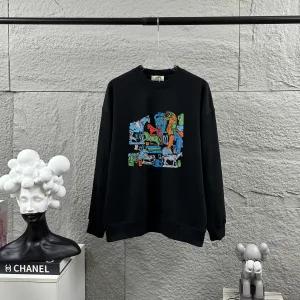 AAA High Quality Hermes Long-Sleeved Black Autumn Winter Early