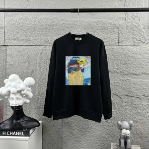Designer Hermes Long-Sleeved Black Autumn Winter Early