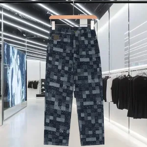 Designer Louis Vuitton Trousers Ash Jacquard