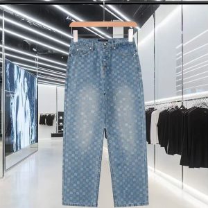 High Quality Luxury Louis Vuitton Denim Trousers