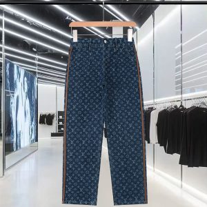 High Quality Designer Louis Vuitton Denim Pants For Fall
