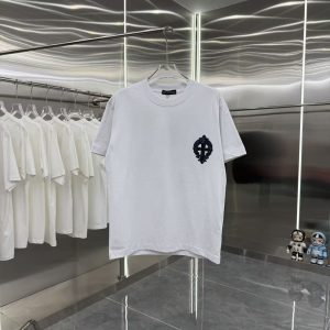 1:1 Designer Chrome Hearts Denim Short Sleeves For Autumn