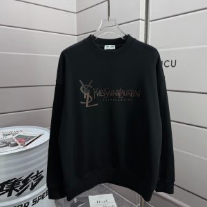 High Quality Saint Laurent Silicone Long-Sleeved Sweatshirt For Autumn