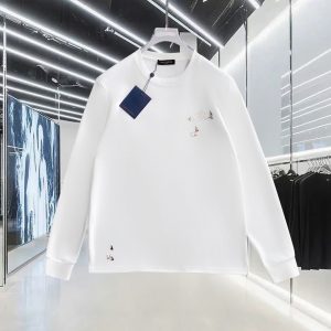 Designer Louis Vuitton Cotton Long-Sleeved T-Shirt For Fall