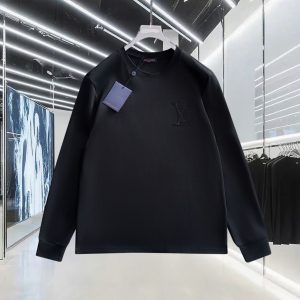 Designer Luxury Louis Vuitton Cotton Long-Sleeved T-Shirt For Fall