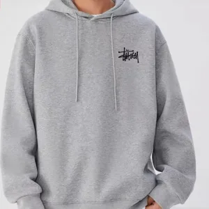 Super Clone Stussy Hoodie Red Cotton Autumn