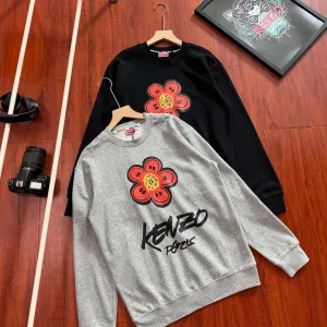 Super Clone AAA Kenzo Sweatshirt Red Cotton Pure Simple Style
