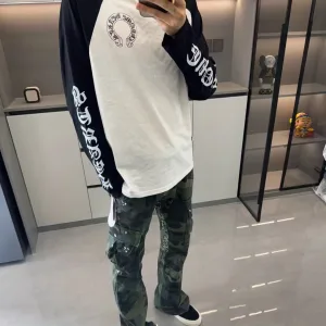 Super Clone Chrome Hearts Long Sleeves Black Cotton