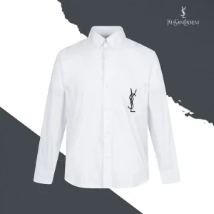 Designer Super Clone Saint Laurent Shirt Red Jacquard