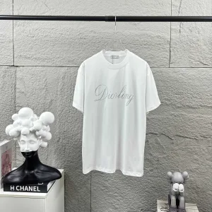 AAA Luxury Dior Short-Sleeved T-Shirt Black Cotton Pure Simple And Elegant Spring Summer