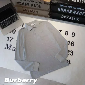 AAA Burberry Long-Sleeved Ash Cotton Mercerized
