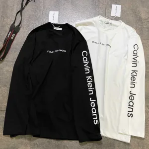 AAA Calvin Klein Long Sleeves Black Cotton Pure