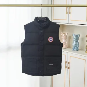 Designer Canada Goose Vest Red Duck Down Fleece Fabric High-Density