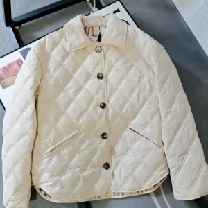 Designer Burberry Cotton-Padded Coat Red