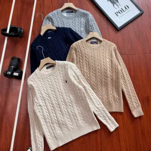 AAA Luxury Ralph Lauren Sweater Red Easy To Match Embroidery