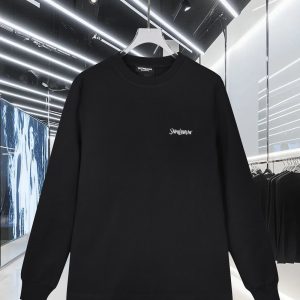 High Quality Luxury Saint Laurent Cotton Long-Sleeved T-Shirt For Fall