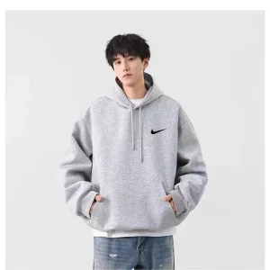 Luxury Nike Hoodie Red Cotton Autumn