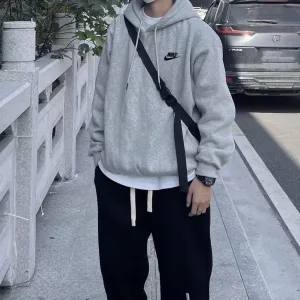 High Quality Nike Hoodie Red Cotton Autumn