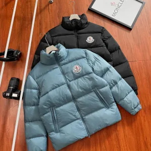 Super Clone Reps Moncler Outerwear Red Duck Down Nylon Fabric Patch Zippered Pocket