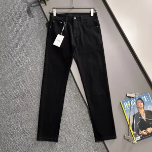 High Quality Luxury Dior Pants Cotton Plain Weave Denim