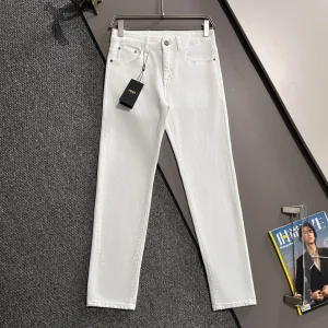 Reps Luxury Fendi Pants Ash Cotton Plain Weave Denim A Touch Of Understated Luxury