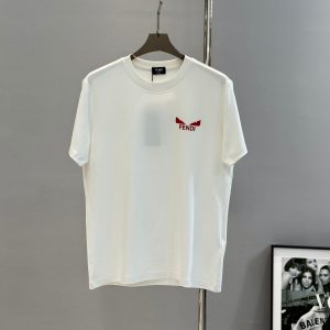 High Quality Luxury Fendi Cotton Short Sleeves