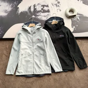 Designer Fila Jacket Red Fleece Autumn Winter