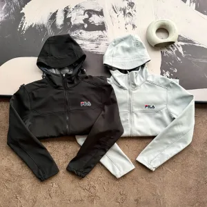 High Quality Fila Jacket Red Fleece Autumn Winter