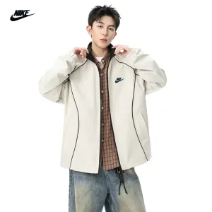 High Quality Nike Outerwear Brown Polyester Suitable For All Body Types