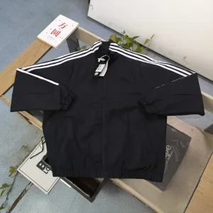 High Quality Adidas Coat Red Woven Fabric