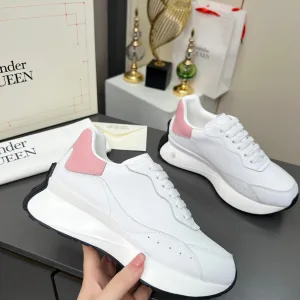Super Clone AAA Alexander Mcqueen Casual Shoes Ash Sheepskin Cowhide Lace