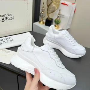 Super Clone AAA Alexander Mcqueen Casual Shoes Ash Sheepskin Cowhide Lace