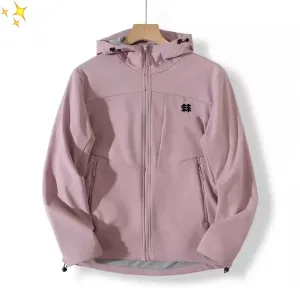 Luxury Express Windbreaker Red Fleece Side Pockets