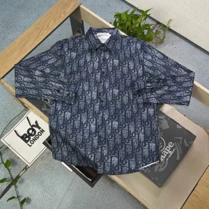 AAA Reps Dior Long-Sleeved Shirt Blue Cotton Pure