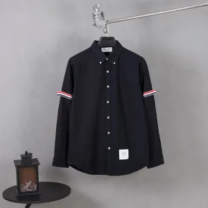 AAA Thom Browne Shirt Brown Flannel Exquisite Workmanship