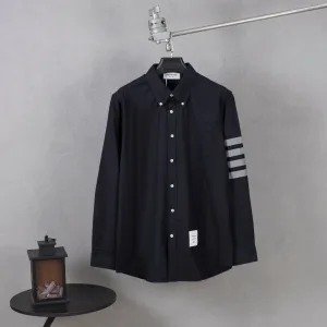 Luxury High Quality Thom Browne Shirt Red Flannel Exquisite Workmanship Sophistication