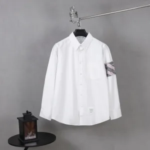 Reps High Quality Thom Browne Long-Sleeved Shirt Blue Cotton Pure Exquisite Workmanship