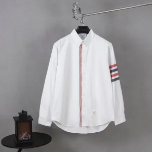 Designer Thom Browne Shirt Brown Oxford Cloth Screen Printing