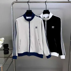 Designer High Quality Adidas Outerwear Red Jacquard Autumn Winter Early Patch