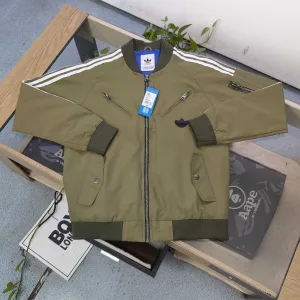 High Quality Luxury Adidas Outerwear Red Zippered Pocket