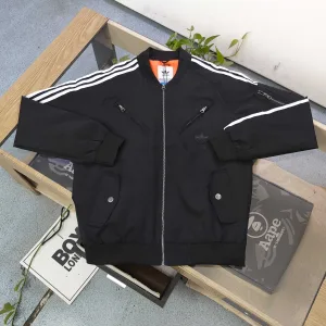 High Quality Adidas Outerwear Red Zippered Pocket