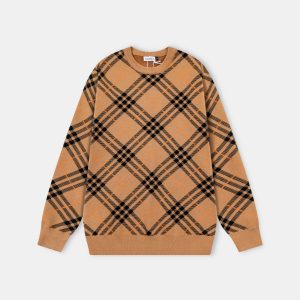 Designer Burberry Jacquard Sweater For Winter