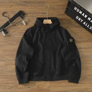 Reps High Quality Stone Island Outerwear Black Polyester Suitable For Various Body Types Daily Commute Light Outdoor Autumn Winter And