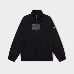 Aaa Luxury Prada Leather Trench Coat For Fall