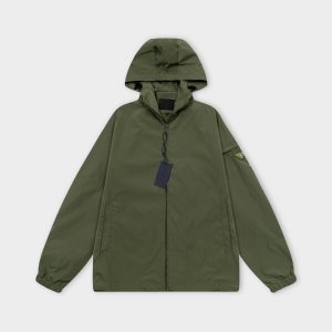 Designer Luxury Prada Leather Trench Coat For Fall