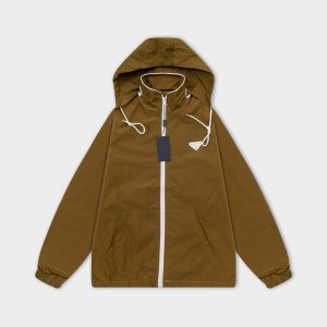 Designer Aaa Prada Leather Trench Coat For Fall