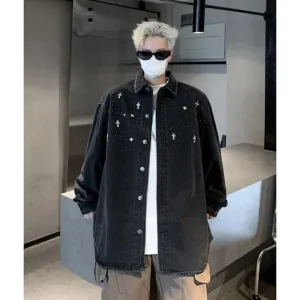 Designer Chrome Hearts Outerwear Ash Denim Retro Wash