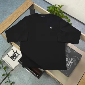 Designer AAA Fred Perry Long-Sleeved T-Shirt Red Daily Commute Embroidery