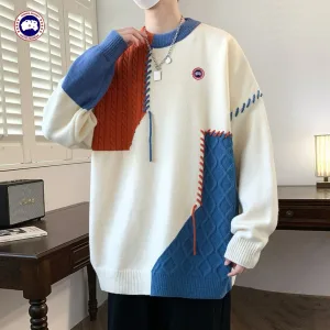 Reps Super Clone Canada Goose Sweater Red Knitted Fabric Winter